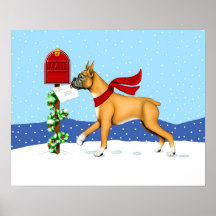 Correo del navidad del boxeador impresiones