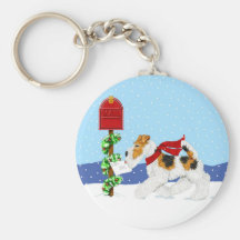 Correo del navidad del Fox del alambre Llaveros