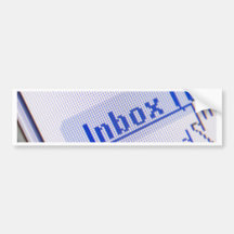 Correo electrónico en buzón de entrada etiqueta de parachoque