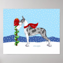 Correo Merle del navidad de great dane Impresiones