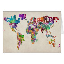 Correspondencia de texto del mundo felicitacion 
