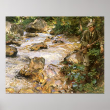 Corriente de la trucha en el Tyrol por Sargent, ar Posters