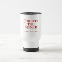 Corrija al pecador tazas de café
