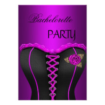 Corsé magenta púrpura del negro del fiesta de Bach Invitación