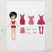 Corte de papel de la muñeca tarjetas publicitarias