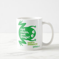 Corte la clase, no taza de las ranas tazas