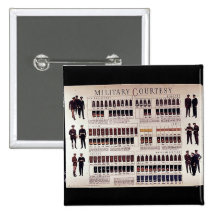 Cortesía militar pin
