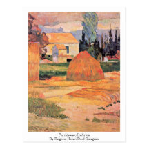 Cortijo en Arles de Eugene Enrique Paul Gauguin Postal