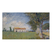 Cortijo en un campo de trigo, Vincent van Gogh Tarjetas De Visita