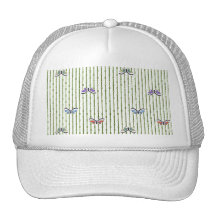 cortina del mariposa y de bambú gorros  