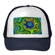 Cortina espiral verde gorras