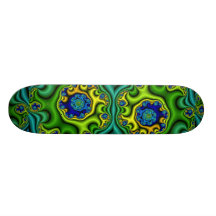 Cortina espiral verde tablas de skate