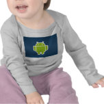 Cortocircuito largo androide infantil de la manga camisetas