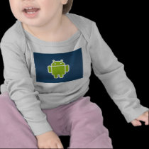 Cortocircuito largo androide infantil de la manga camisetas