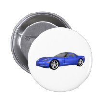 Corvette 2008: Coche de deportes: Final azul: Pin