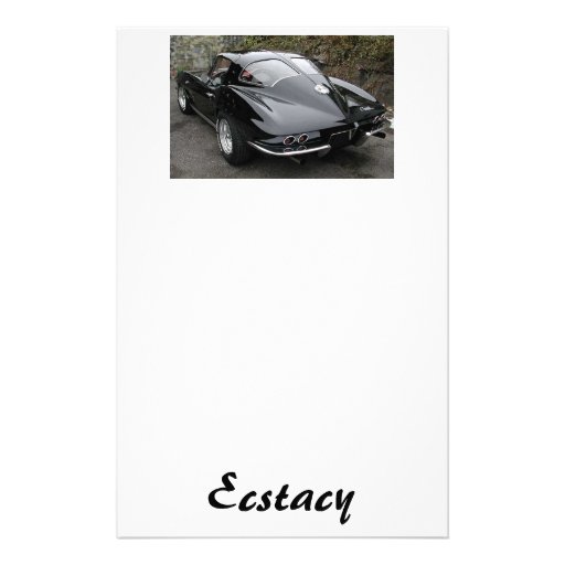 Corvette partido de la obra clásica de la ventana  papelería de diseño