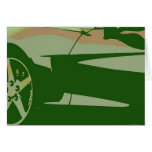 Corvette verde del camuflaje tarjetas