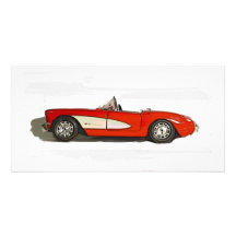 CorvetteSide Tarjeta Fotográfica Personalizada