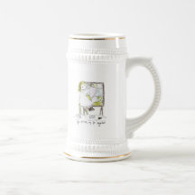 Cosa mi cerveza Stein del corazón Taza