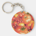 Cosecha abundante - tomates de la herencia llaveros personalizados