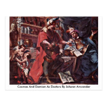 Cosmas y Damián como doctores By Juan Anwander Postales