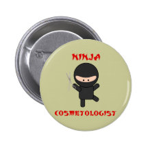 cosmetologist del ninja con las tijeras pin