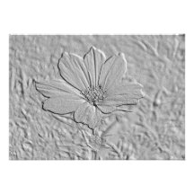 Cosmos grabado en relieve de la plata de la mirada invitaciones personalizada