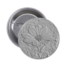 Cosmos grabado en relieve de la plata de la mirada pins