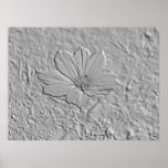Cosmos grabado en relieve de la plata de la mirada posters