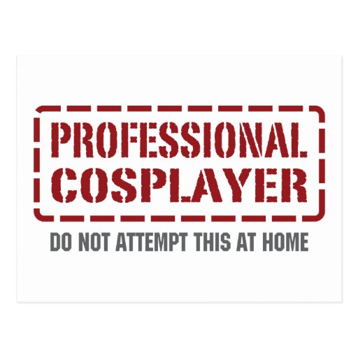 Cosplayer profesional tarjeta postal