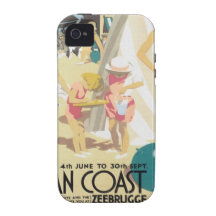 Costa belga Bélgica del vintage iPhone 4/4S Carcasas