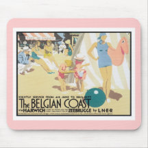 Costa belga Bélgica del vintage Tapetes De Ratones