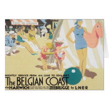 Costa belga Bélgica del vintage Tarjetas