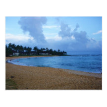 costa costa en la playa de Kauai-poipu Postal