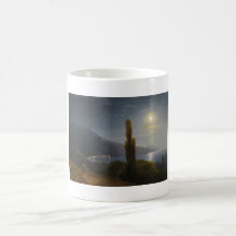 Costa crimea en el claro de luna Ivan Aivazovsky Tazas
