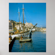 Costa de Amalfi, barco de pesca Poster
