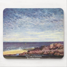 Costa de mar de Normandía de Courbet Gustavo Tapete De Raton