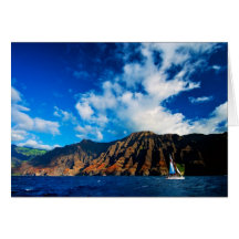 Costa de Napali de las tarjetas de Kauai