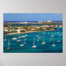 Costa del puerto de Marigot, San Martín Impresiones