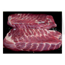 Costillas de cerdo tarjetas