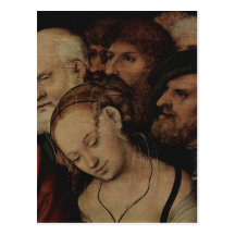 Cranach D.J., und de Lucas Christus muere Ehebrech Tarjetas Postales