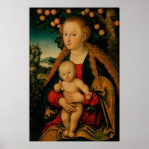Cranach, Lucas, I - la Virgen y el niño debajo del Impresiones