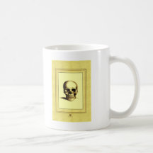 Cráneo antiguo tazas de café