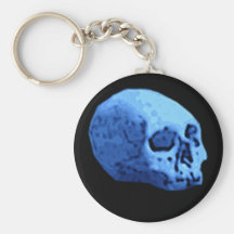 Cráneo azul llavero personalizado
