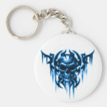 cráneo-azul tribal llavero personalizado