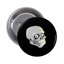 Cráneo con los dientes chispeantes pins