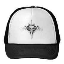Cráneo de la espada - negro gorras