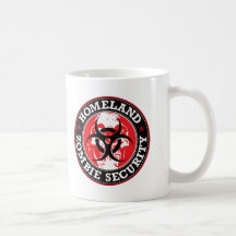 Cráneo de la seguridad del zombi de la patria - ro tazas de café