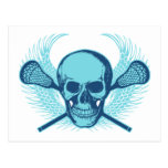 Cráneo de LaCrosse - azul tarjetas postales
