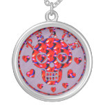 Cráneo de los corazones de la paz joyeria